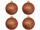 boule de Noël B1 scintillant cuivre, Ø 10cm, 4 pcs.