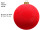 Weihnachtskugeln Samt rot Ø 10cm, 10 Stück