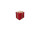 Fiberglas Objekt Paket rot/gold, 40 x 40 x H 46cm schwer entflammbar, outdoor