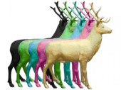 Fiberglas Objekt Hirsch XL Wunschfarbe, 50x185xH225cm...