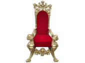 Fiberglas Objekt Thron XL gold-rot, 100 x 95 x H 185cm...