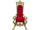 Fiberglas Objekt Thron XL Wunschfarbe, 100x95xH185cm Fiberglas schwer entflammbar