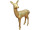Fiberglas Objekt Reh stehend gold, 90 x 30 x H 115cm schwer entflammbar, outdoor