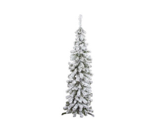 Tanne "Oslo" schmal beschneit H 170cm, Ø 68cm, grün/weiss
