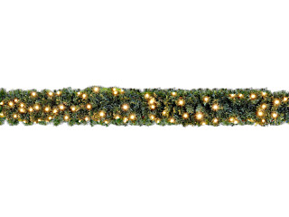 Tannenranke PRO DUAL warm-/kaltweiss 31V, Ø 30 x L 270cm, 100 LEDs Aussen 400 Spitzen inkl.Trafo
