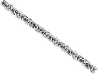 Tannenranke beschneit 270cm Ø 25cm, grün-weiss, 320 Tips