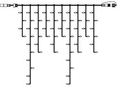 Icelight B 1 x H 1m IP67 warmweiss, Kabel weiss 60 LED,...