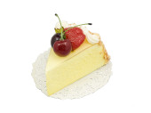 cheese cake piece with cherry