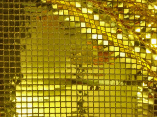 Stoff Pailletten gold 112cm breit Polyester