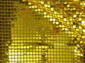 Stoff Pailletten gold 112cm breit Polyester