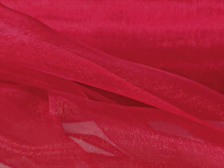 Stoff Organza karminrot B 145cm