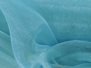 Stoff Organza türkis B 145cm