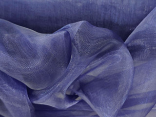 Stoff Organza marineblau B 145cm