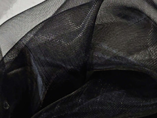 Stoff Organza schwarz B 145cm