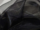 Stoff Organza schwarz B 145cm