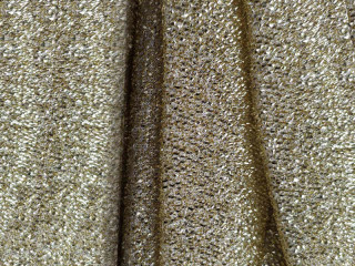 Stoff Stretch "Glamour shining" B 150 cm, hellgold