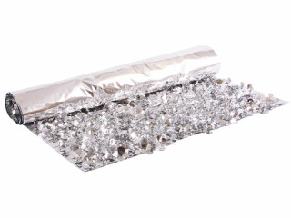 Effektfolie Flower silber metallic, schwer entflammbar B1 90cm breit