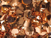 Effektfolie Flower kupfer metallic, schwer entflammbar B1 90cm breit