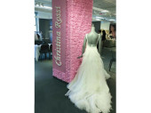 Effektfolie Flower pink metallic, schwer entflammbar B1 90cm breit