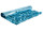 Effektfolie Flower türkis metallic, schwer entflammbar B1 90cm breit