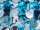 Effektfolie Flower türkis metallic, schwer entflammbar B1 90cm breit
