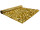 Effektfolie Flower gold/gold metallic, geprägt schwer entflammbar B1 90cm breit