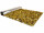 Effektfolie Flower gold/silber metallic, geprägt schwer entflammbar B1 90cm breit