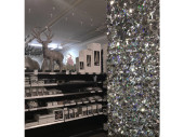 Effektfolie Flower holografisch silber/holografisch schwer entflammbar B1 90cm breit