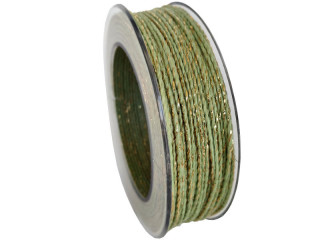 Kordel mit Glanzfaden grün 2mm x 50m