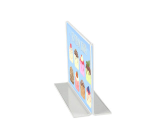 Plakataufsteller "T" A6 quer Acryl glasklar