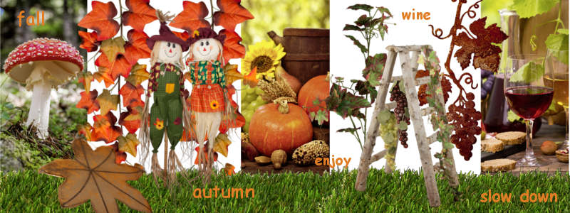 Stimmungsvolle Herbstdekorationen in warmen Farben